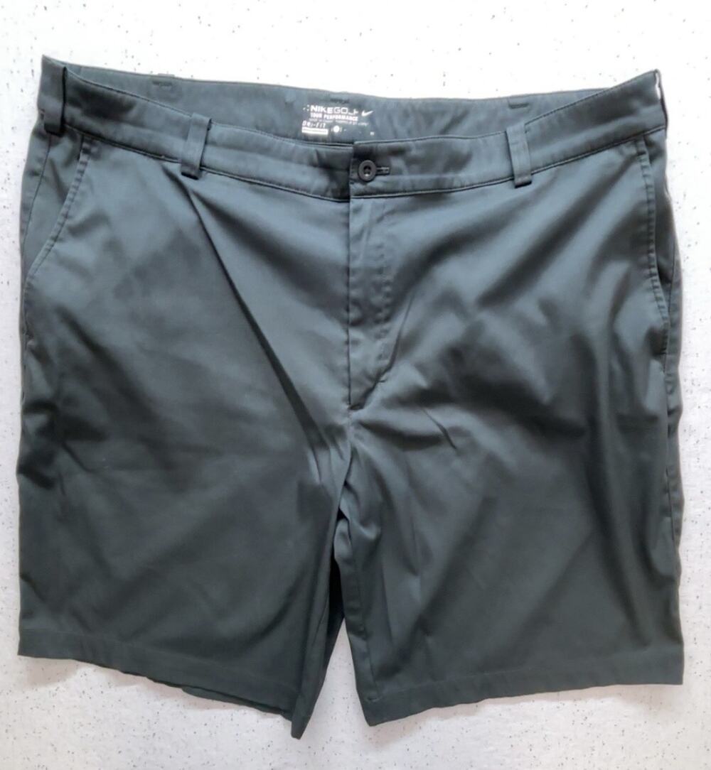 Nike Golf Tour Performance Dri-FIT Shorts Men's 40 Gray Flat Front Inseam 11